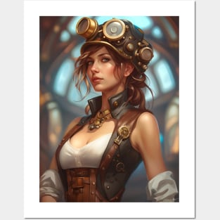 Steampunk Mechanic Girl Posters and Art